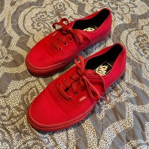 Red monochromatic vans